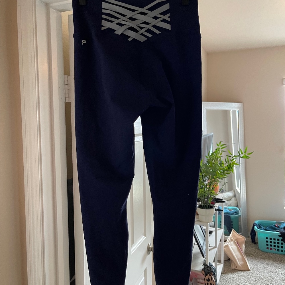 Fabletics - Boost PowerHold High-Waisted 7/8 Legging, Small, Navy Blue